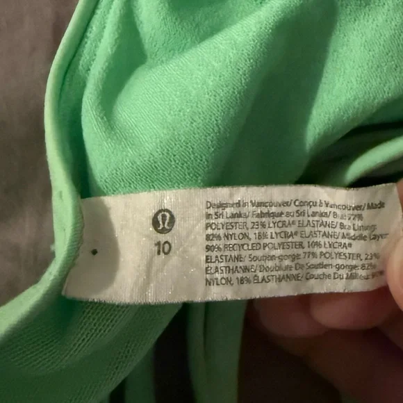 Lululemon Athletica Light Green Sports Bra - Picture 4 of 10